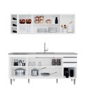 Ver imagem 5 de Conjunto Balcão de Cozinha para Pia Apex Armário Aéreo Mdp/bp Branco G96 - Gran Belo