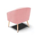 Ver imagem 5 de Cadeira Sala de Jantar Pé Palito Natural Kit 2 Stella Suede D03 - D'Rossi Cor Rosa Bebê