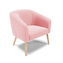 Ver imagem 4 de Cadeira Sala de Jantar Pé Palito Natural Kit 2 Stella Suede D03 - D'Rossi Cor Rosa Bebê