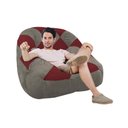 Ver imagem 2 de Poltrona Paloma Escritório Sala Pé Plástico Suede Cappuccino e Suede Vinho - Dominic Decor