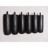 Kit de Pés para Cama Box ou Baú Casal 5x2 (5 Pés Fixos e 2 Rodinhas) Tdc Preto 12cm de Altura - 4