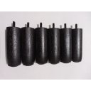 Ver imagem 4 de Kit de Pés para Cama Box ou Baú Casal 5x2 (5 Pés Fixos e 2 Rodinhas) Tdc Preto 12cm de Altura