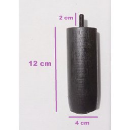 Kit de Pés para Cama Box ou Baú Casal 5x2 (5 Pés Fixos e 2 Rodinhas) Tdc Preto 12cm de Altura - 6
