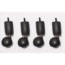 Ver imagem 5 de Kit de Pés para Cama Box ou Baú Casal 5x2 (5 Pés Fixos e 2 Rodinhas) Tdc Preto 12cm de Altura