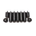 Ver imagem 1 de Kit de Pés para Cama Box ou Baú Casal 5x2 (5 Pés Fixos e 2 Rodinhas) Tdc Preto 12cm de Altura