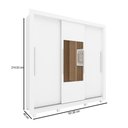 Ver imagem 4 de Guarda-Roupa Casal Verona 3 Portas 3 Gavetas com Espelho 100% MDF Branco - Gelius