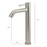 Torneira Aço Inox Escovado Lavatório Mesa Alta 1/4v:cinza-escuro/inox Escovado - 3
