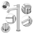 Ver imagem 2 de Torneira Aço Inox Escovado Lavatório Mesa Alta 1/4v:cinza-escuro/inox Escovado