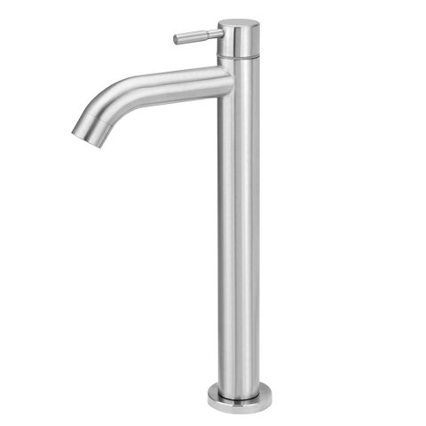 Torneira Aço Inox Escovado Lavatório Mesa Alta 1/4v:cinza-escuro/inox Escovado