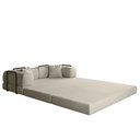 Ver imagem 3 de Sofá Cama Colchão 3 em 1 Puff Dobrável Confortável - Balaqui Cor:bege