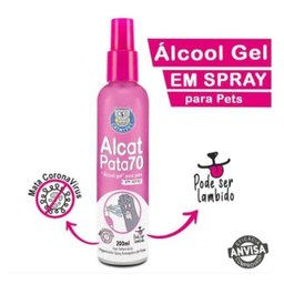 Alcat Pata 70 Álcool Gel Em Spray Para Pet 200Ml Catmypet - 2