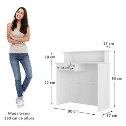 Balcão Reto para Atendimento Recepção Salão Caixa - 11