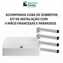 Bancada de Porcelanato C/ Prateleira e Cuba 62x40 - 3