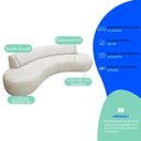 Ver imagem 4 de Divã Recamier Celeste Curvo Sala Estar Luxo 200cm Bouclé