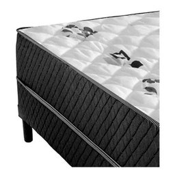 Cama Box Solteiro Conjugada Unyco D28 Ortopédico Floral e Preta - 2