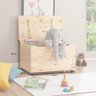 Baú Brinquedos Organizador Madeira Maciça Elisa Natural Idimex - 5