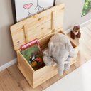 Ver imagem 2 de Baú Brinquedos Organizador Madeira Maciça Elisa Natural Idimex