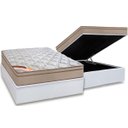 Ver imagem 1 de Cama Box Queen com Baú Branco + Colchão Queen de Mola Castor Revolution Tecnopedic 158x198x27