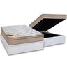 Cama Box Queen com Baú Branco + Colchão Queen de Mola Castor Revolution Tecnopedic 158x198x27 - 1
