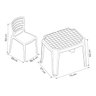 Conjunto Infantil de Mesa e Cadeira Tramontina Beni Rosa em Polipropileno com Quadro de Atividades - 8