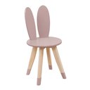 Ver imagem 2 de Cadeira Infantil Coelho Tampo Mdf Pés Pinus Resistente:rosê