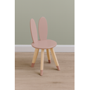 Ver imagem 1 de Cadeira Infantil Coelho Tampo Mdf Pés Pinus Resistente:rosê