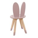 Ver imagem 3 de Cadeira Infantil Coelho Tampo Mdf Pés Pinus Resistente:rosê