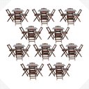 Ver imagem 1 de Kit 10 Conjuntos Mesas Dobráveis 70x70 com 4 Cadeiras