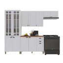 Ver imagem 2 de Armário Cozinha Modulada Completa Americana 100% MDF 280cm Provence Multimóveis Crink-CPL020