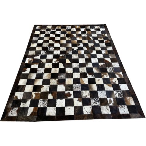 Tapete de couro marrom tabuleiro 1,50x2,00 com bordas pç 10