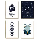 Ver imagem 7 de Kit 10 Placas MDF Infantil Arco-Íris e Coelho Parede A4