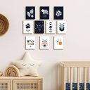 Ver imagem 4 de Kit 10 Placas MDF Infantil Arco-Íris e Coelho Parede A4