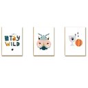 Ver imagem 6 de Kit 10 Placas MDF Infantil Arco-Íris e Coelho Parede A4