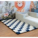 Ver imagem 7 de Tapete Infantil Mosaico Almofadado para Quarto 218x100cm Keiko Colchões - Azul Marinho