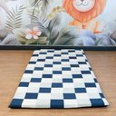 Ver imagem 3 de Tapete Infantil Mosaico Almofadado para Quarto 218x100cm Keiko Colchões - Azul Marinho