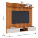 Ver imagem 2 de Painel para Tv Home Suspenso Ripado Ambiente Loft 1.8 Nature Off White - Imcal