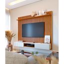 Ver imagem 1 de Painel para Tv Home Suspenso Ripado Ambiente Loft 1.8 Nature Off White - Imcal