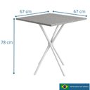 Ver imagem 4 de Conjunto Mesa com 4 Cadeiras 541.Sli e Tampo Quadrado Diamante Branco/Cinza Perola/Bra Flo