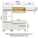 Ver imagem 7 de Armário de Cozinha Reims 260001 com Balcão e Tampo Branco