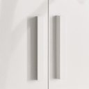 Ver imagem 5 de Cômoda Platina Lukaliam 5 Gavetas Sapateira Rodízios Gaveta com Chave 1,26m:freijo/off White