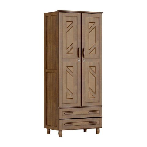Guarda Roupa Flex Multiuso Cor Imbuia 2 Portas 2 Gavetas 3 Prateleiras Cavazotto