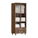 Ver imagem 2 de Guarda Roupa Flex Multiuso Cor Imbuia 2 Portas 2 Gavetas 3 Prateleiras Cavazotto