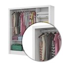 Ver imagem 7 de Guarda Roupa Solteiro com Espelho 3 Portas de Correr 3 Gavetas 179cm Plus Santiago Branco - Carioca Móveis