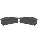 Ver imagem 1 de Dois Sofás Chesterfield Merlo 3 lugares 1,80 - Suede Cinza Chumbo / Decoração, recepção, B