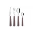 Ver imagem 1 de Conjunto Talheres Rattan Marrom - 24 unidades