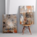 Ver imagem 1 de Quadro Decorativo Abstrato Duo Pinceladas em Sintonia