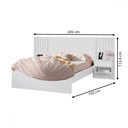 Ver imagem 3 de Cama de Casal Évora 2 Gavetas 100% Mdf Branco Fosco - Pnr Móveis