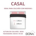 Ver imagem 4 de Lençol com Fronha 400 Fios 400 Fios Ponto Palito 4 Peças Casal Casa Dona