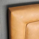 Ver imagem 5 de Conjunto Cabeceira e Base Cama Mônaco Couro Sintético Caramelo Casal
