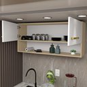 Ver imagem 2 de Armário Aéreo Cozinha Compacta 15mm Modulado - Dubai/branco